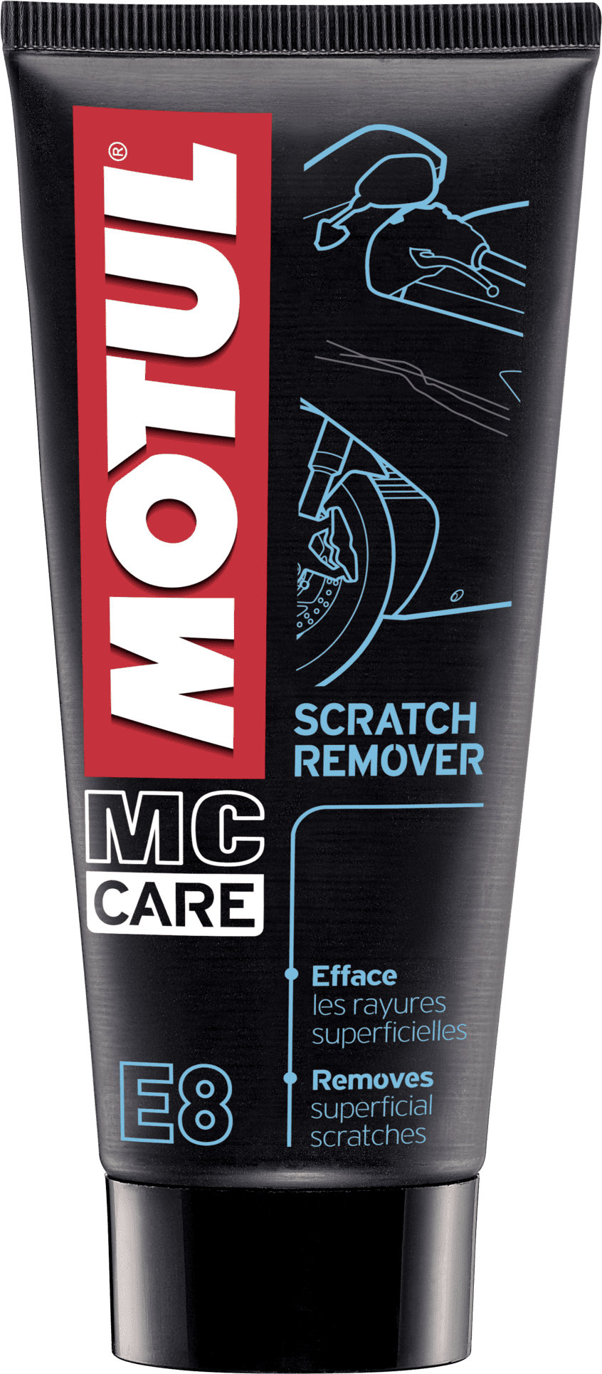 103003-100ML Each motorcycle part needs a specific care. Launched in 2011, MOTUL® MC CARE™ line has been developed to fully maintain and take care of the motorcycle, the motorcyclist and its equipment.