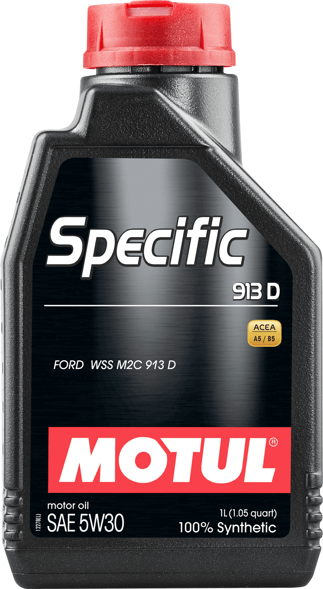 104559-1 100% Synthetic lubricant specially designed for FORD gasoline and diesel engine requiring an approved FORD WSS M2C 913D engine oil.