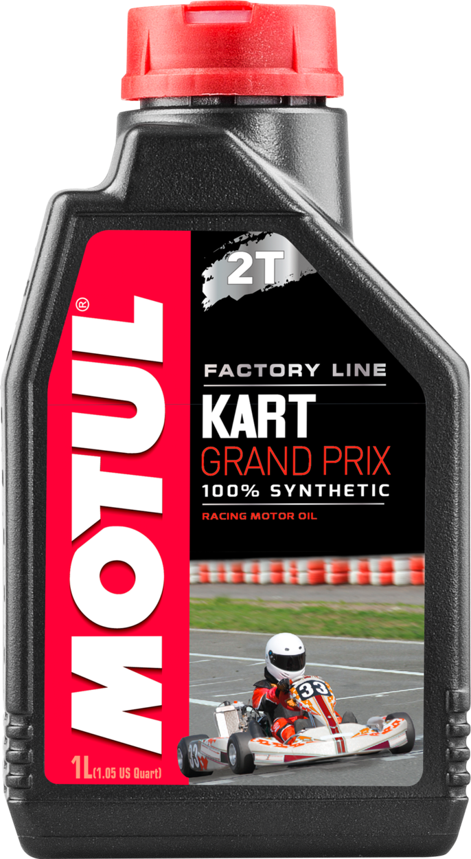 105884-1 100% Synthetic lubricant based on Ester technology, specially designed for kart 2 stroke engines running at extremely rev’s up to 23,000 rpm.