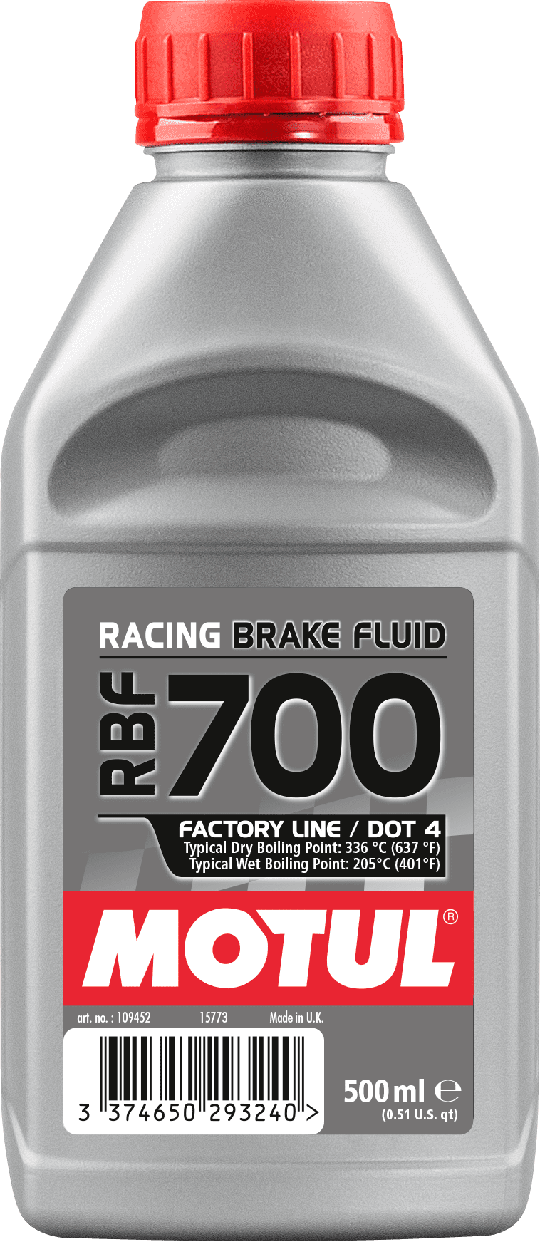 109452-500ML Brake fluid designed for racing use and recommendable for high-performance private vehicles.