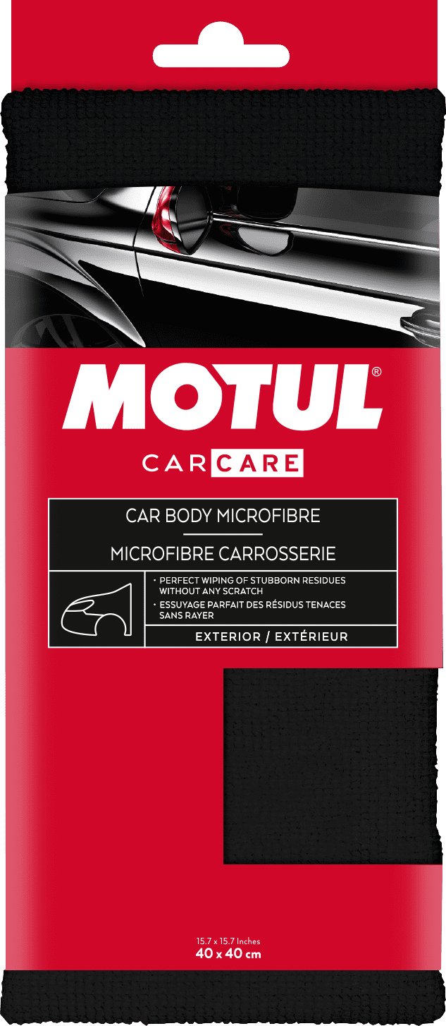 110109 MOTUL® Car Body Microfibre is knit hemless, with soft fibers.