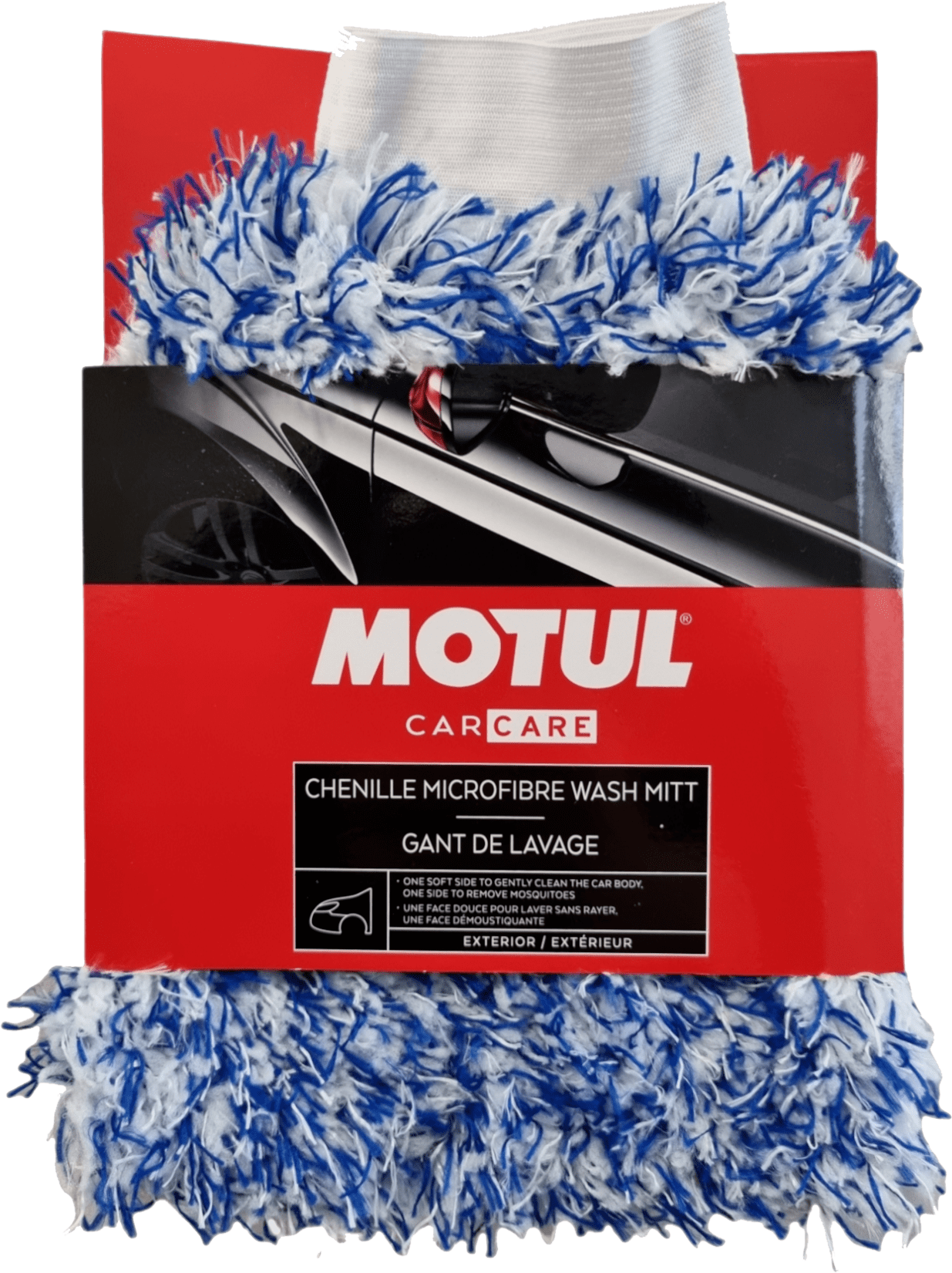 111022 MOTUL® Cotton Chenille Wash Mitt allows the cleaning and polishing of the car body thanks to its high quality cotton without the risk of micro scratches.