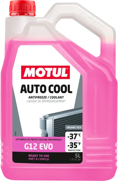 112648-5 MOTUL Auto Cool G13 -37°C is a ready to use long life cooling liquid, based on monoethylene glycol and glycerol, using an hybrid organic / non organic mix additive technology, named Lobrid Tech.
