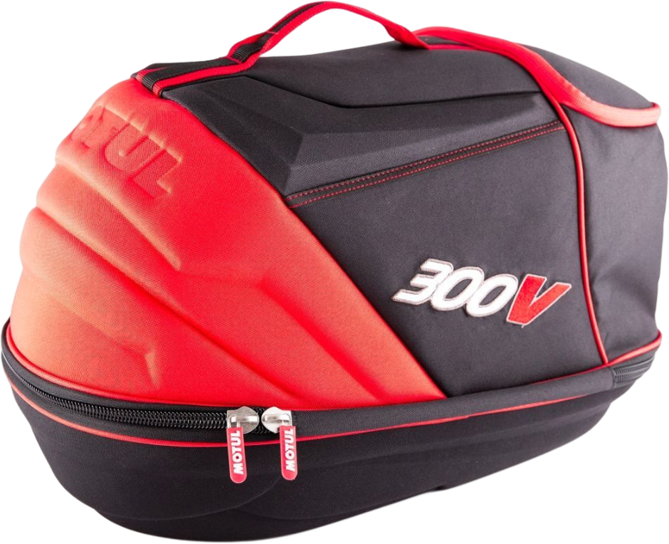 204537 What would professionals use to protect and carry their helmets? This extremely high quality, premium Motul 300V Racing product is just the answer!