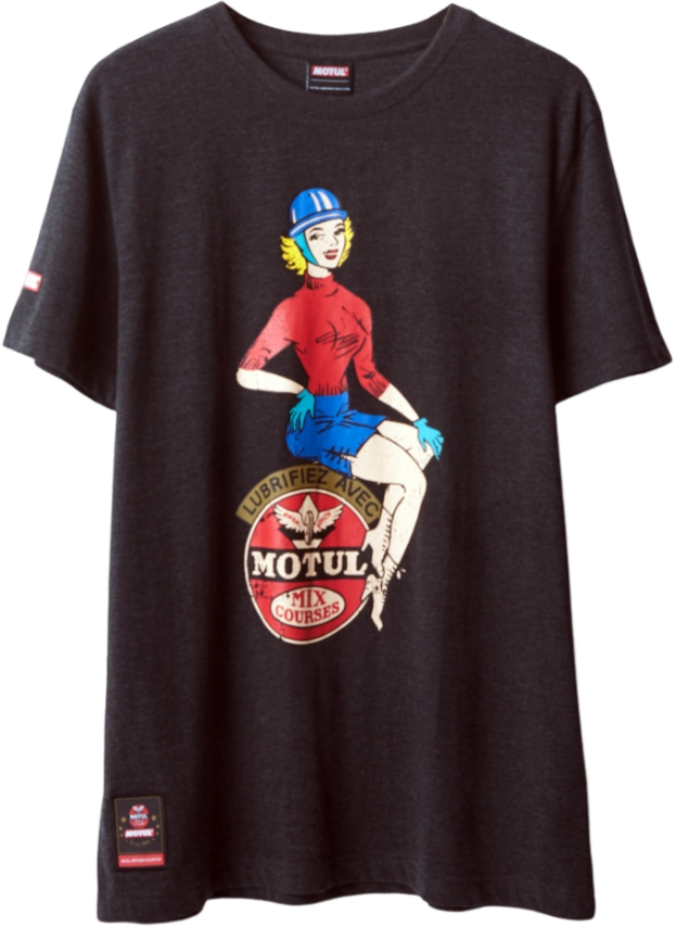 207931 Vintage t-shirt from MOTUL collection with a print on the chest.