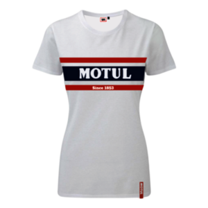 Motul - Gestreept T-Shirt wit (Dames)