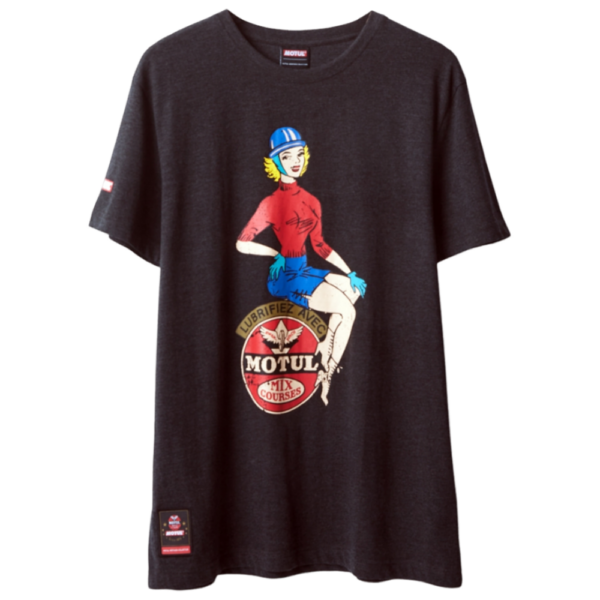 Motul - Pin-up T-shirt donkergrijs gemaleerd